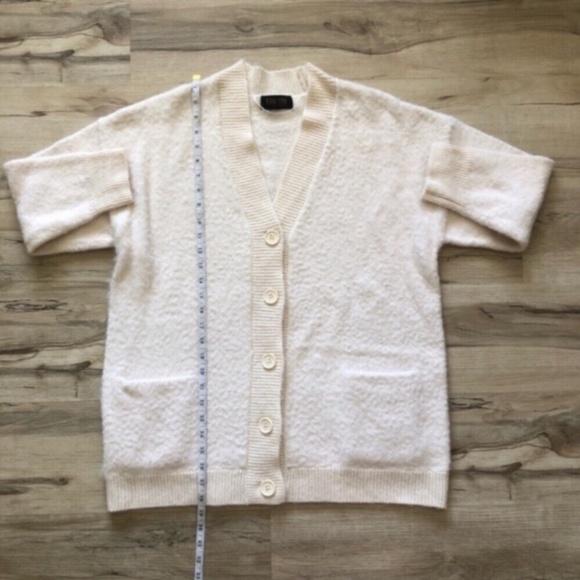 Cozy White Cardigan Sweater - Picture 7 of 8